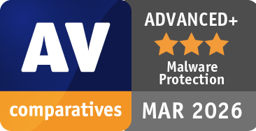 AV-Comparatives 2026 - 100% de Proteção